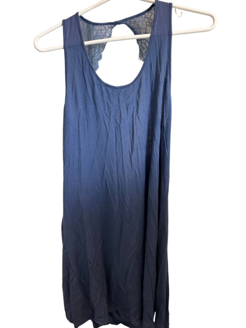 Blue lace-back tank Gilligan & O'Malley L large very soft